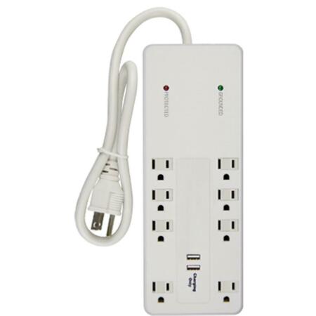 MASTER ELECTRONICS 8 Outlet Protector- White 201678